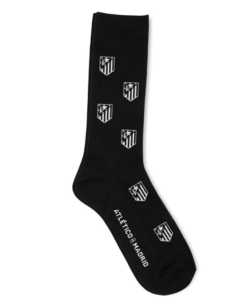 Atlético de Madrid Crest Monochrome Black Socks