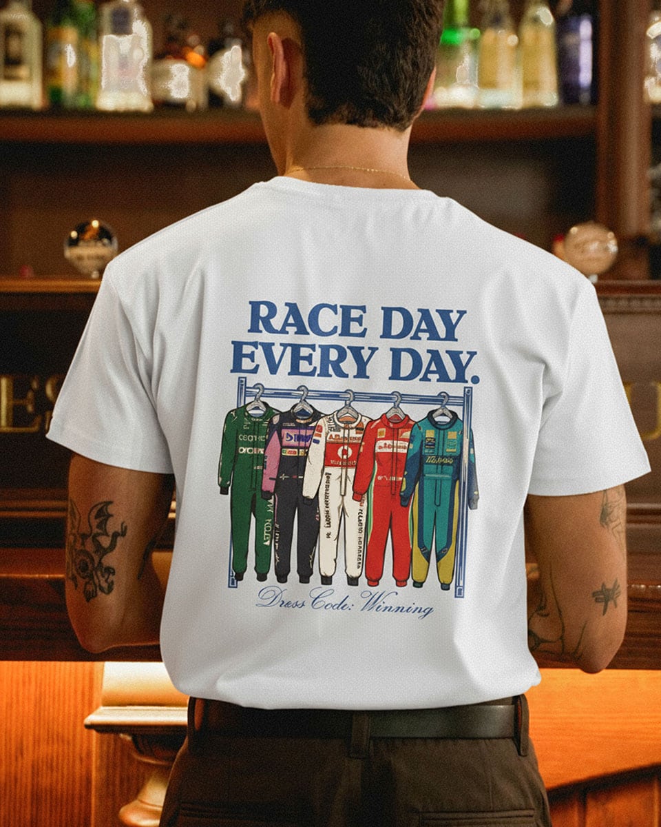 Raceday White T-shirt 1 Raceday White T-shirt
