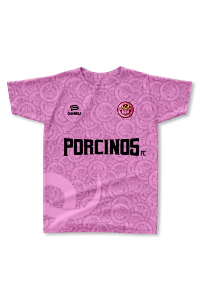 Pink PORCINOS FC Football Shirt