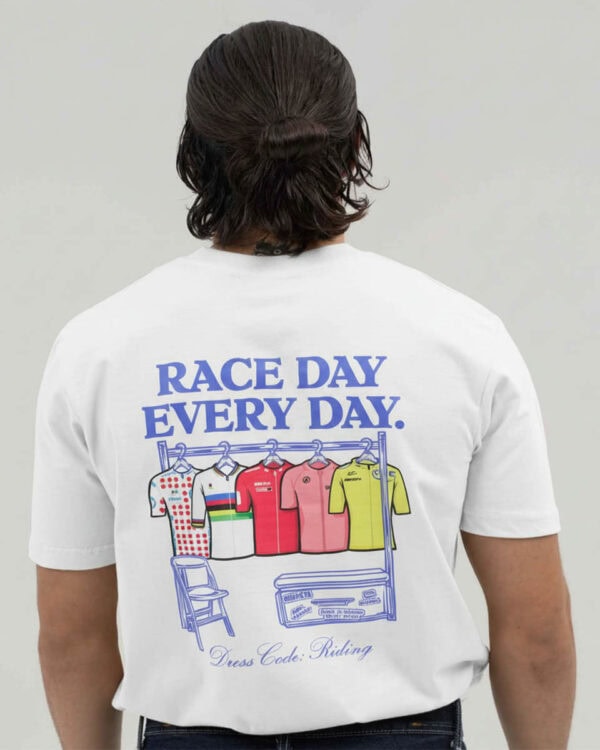 White Raceday Cycling T-Shirt
