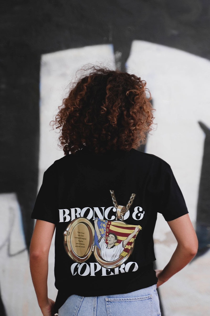 Camiseta Bronco y Copero Negra