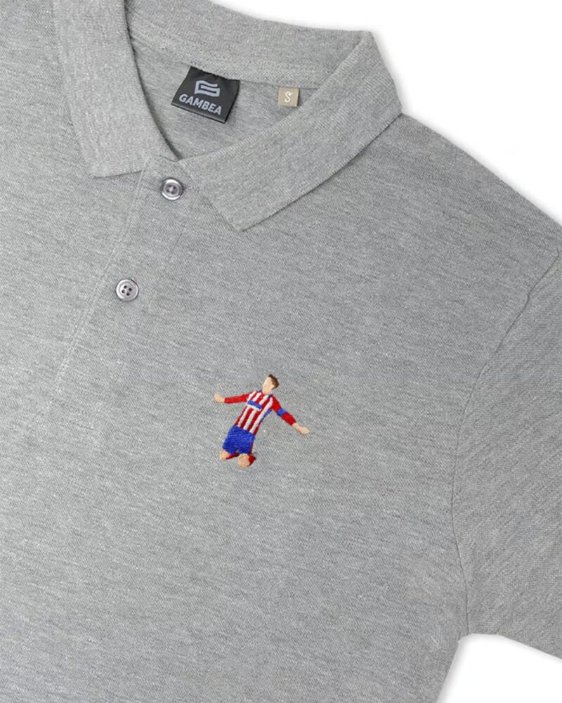 Polo Rojiblanco Gris
