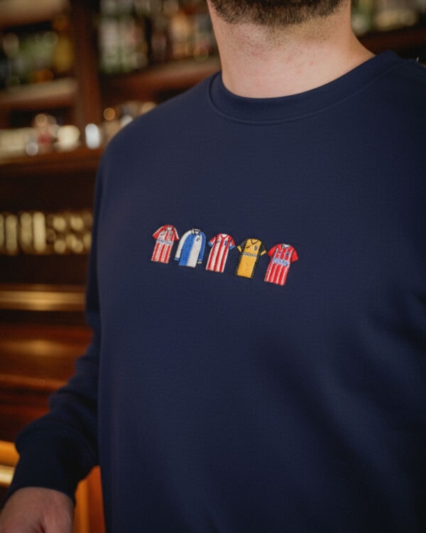 sudadera aficion rojiblanca navy