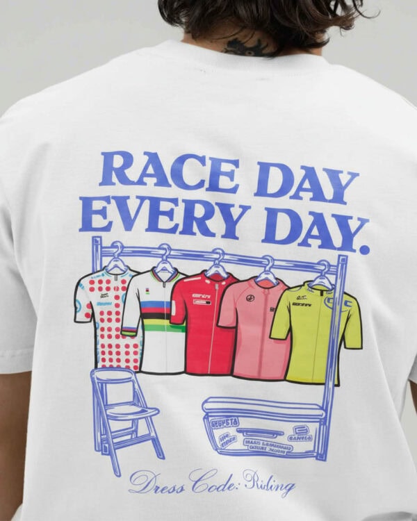 camiseta matchday raceday ciclismo blanca 1
